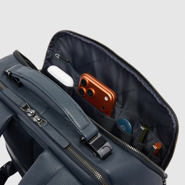 Piquadro Zaino Uomo Sottile in Pelle Porta PC 15,6" e iPad® con Antifurto | CA4818MOS