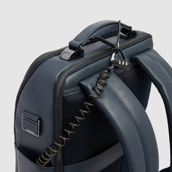 Piquadro Zaino Uomo Sottile in Pelle Porta PC 15,6" e iPad® con Antifurto | CA4818MOS