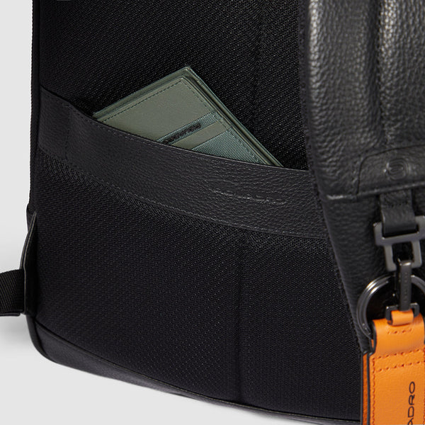 Piquadro – Zaino Uomo Sottile Porta PC e iPad con Cavo Nero – CA6311MOS