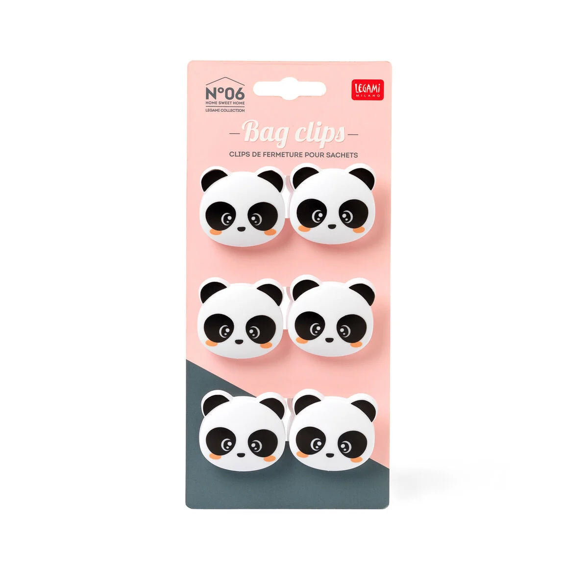 LEGAMI - Set 6 Clip Chiudi Pacco - Panda