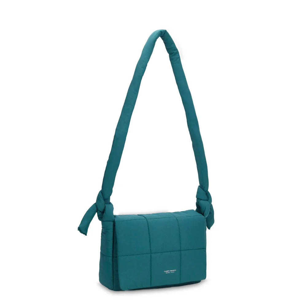 CAMPO MARZIO - Borsa Morbida con Patta e Tracolla SNOW CROSSBODY BAG PETROL BLUE