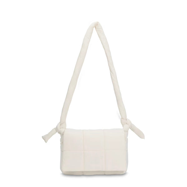 CAMPO MARZIO - SNOW CROSSBODY BAG OFF-WHITE Borsa Morbida con Patta e Doppia Zip