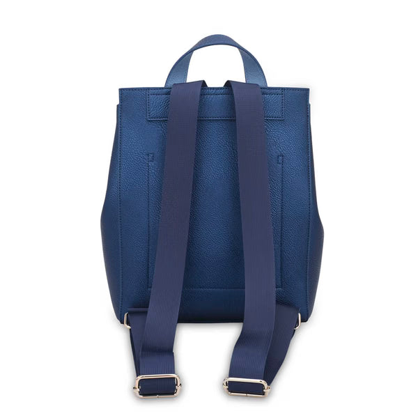 CAMPO MARZIO - Mila Backpack – Zaino Blu Metallizzato Dark Denim