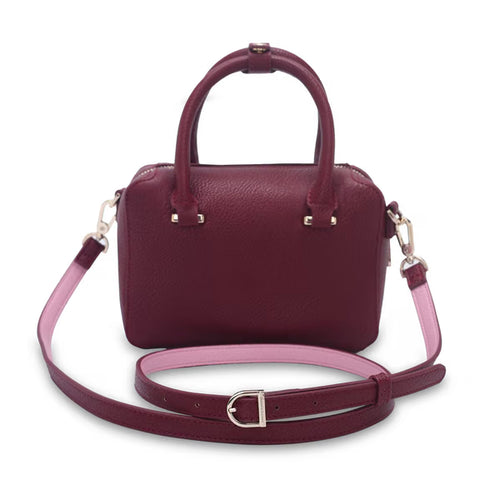 CAMPO MARZIO - Halle Mini Bowling Bag Burgundy-Pink
