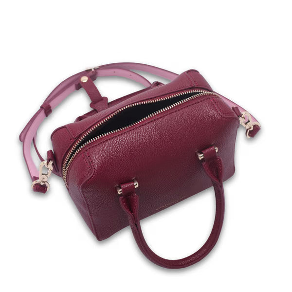CAMPO MARZIO - Halle Mini Bowling Bag Burgundy-Pink