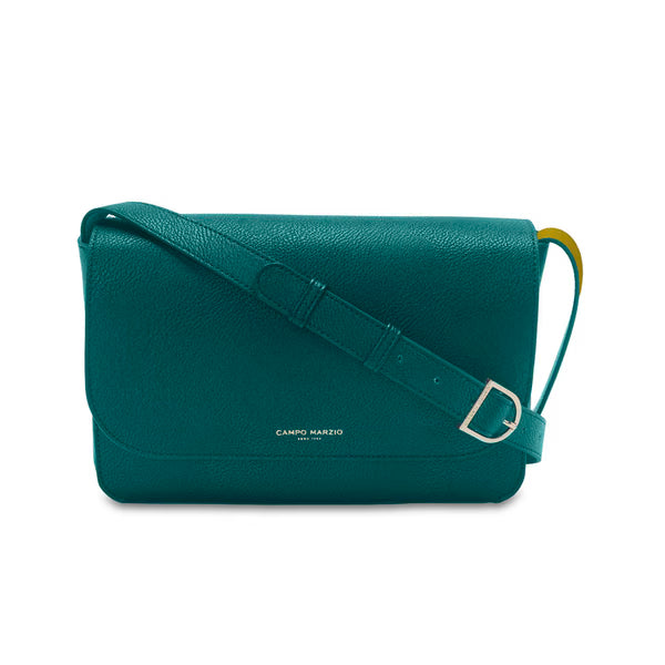 CAMPO MARZIO - CARA CROSSBODY BAG PETROL GREEN-LIGHT GREEN