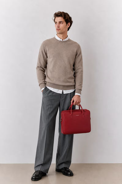 CAMPO MARZIO - BORSA DA LAVORO PROFESSIONALE - BOSTON BRIEFCASE 13 CHERRY RED - FUCHSIA