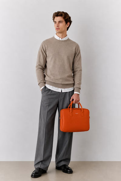 CAMPO MARZIO - BOSTON BRIEFCASE 13 ORANGE CM-ANTHRACITE
