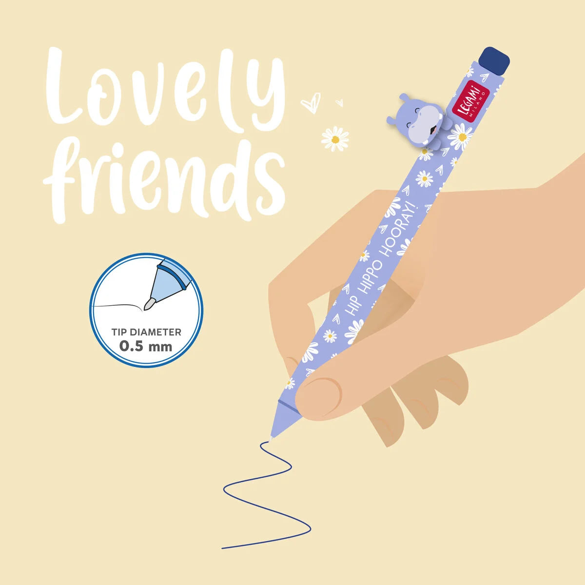 LEGAMI - Penna Gel - Lovely Friends - Hippo