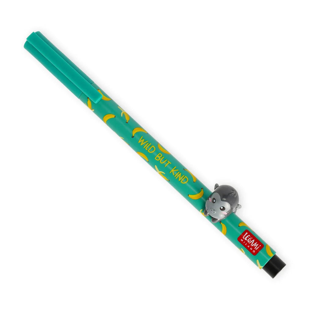 Legami - Penna Gel con Animaletto Decorativo - Lovely Friends - Gorilla