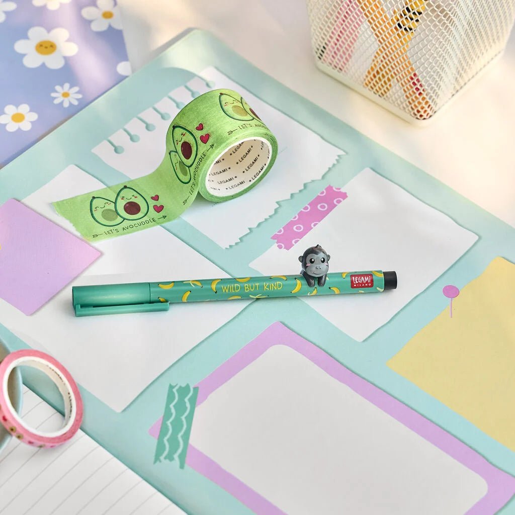 Legami - Penna Gel con Animaletto Decorativo - Lovely Friends - Gorilla