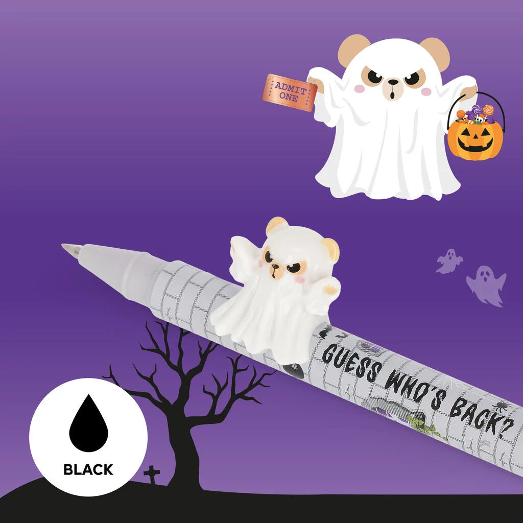 Legami Halloween - Set di 2 Penne Gel con Animaletti Intercambiabili - Lovely Friends - Spooky Party