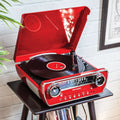 Crosley Powel Giradischi 7 in 1 Bluetooth Rosso