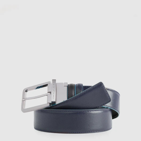 Piquadro Cintura Uomo Reversibile in Pelle con Fibbia ad Ardiglione Made in Italy | CU2619B2