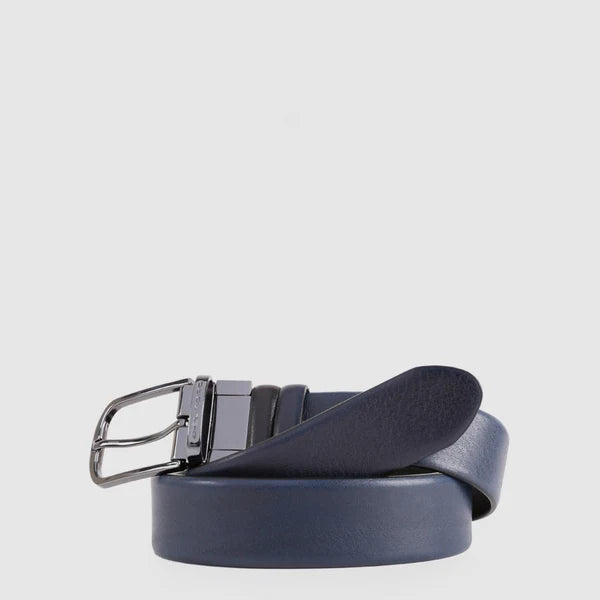 Piquadro Cintura Uomo Reversibile in Pelle con Fibbia ad Ardiglione Made in Italy | CU4877B3