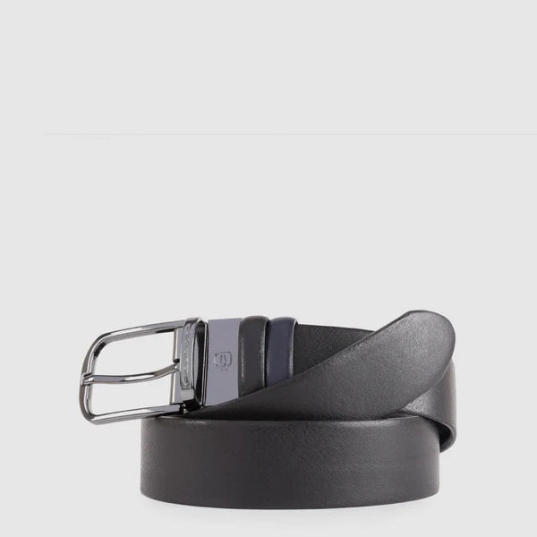 Piquadro Cintura Uomo Reversibile in Pelle con Fibbia ad Ardiglione Made in Italy | CU4877B3