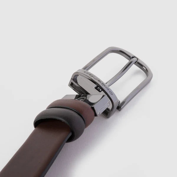 Piquadro Cintura Uomo Reversibile in Pelle con Fibbia ad Ardiglione Made in Italy | CU4877B3
