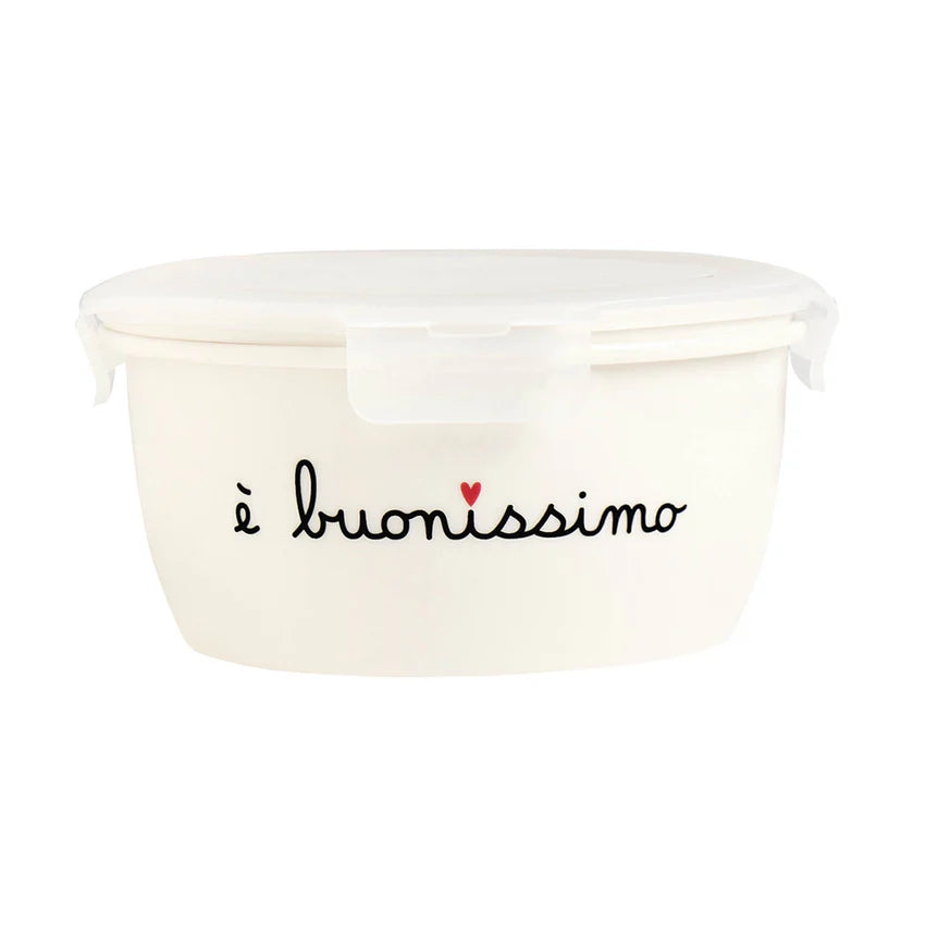 SIMPLE DAY - Contenitore Rotondo Ermetico in Gres – Decoro È buonissimo | Tg. L