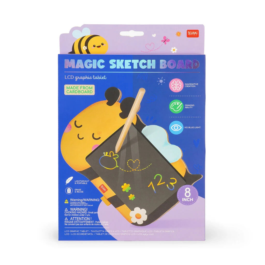 Legami Magic Sketch Board – Lavagna portatile LCD 8 pollici Bee