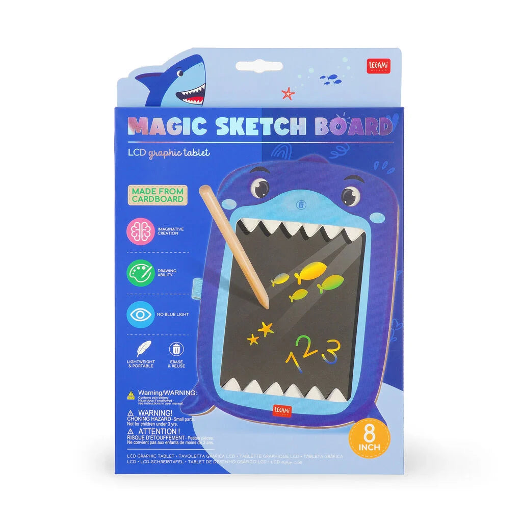 Legami Magic Sketch Board – Lavagna portatile LCD 8 pollici Shark