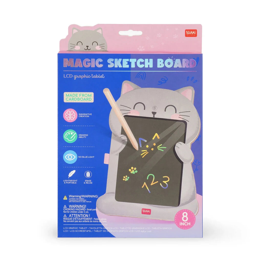 Legami Magic Sketch Board – Lavagna portatile LCD 8 pollici Kitty