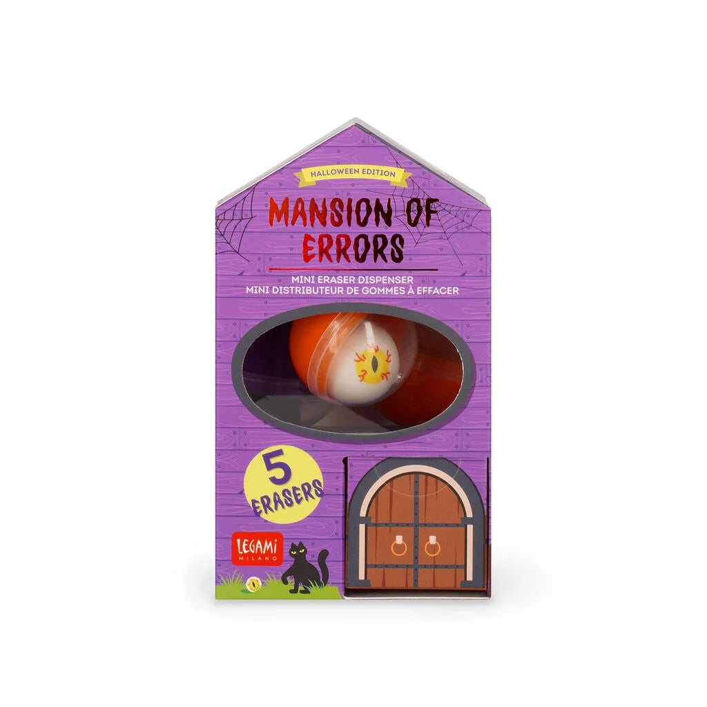 Legami Halloween - Mini Distributore di Gomme da Cancellare - Mansion of Errors