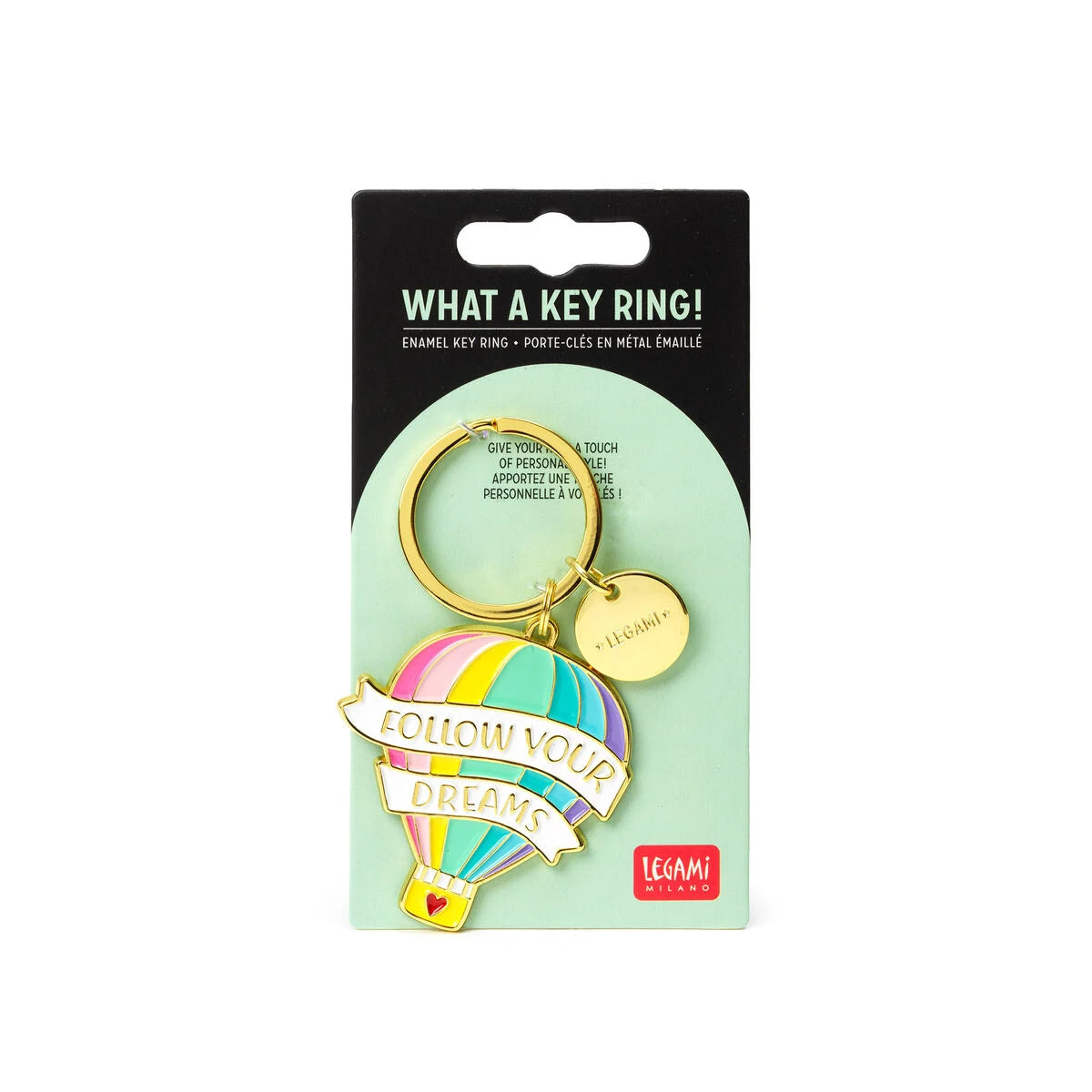 LEGAMI - Portachiavi in Metallo Smaltato Air Balloon – What a Key Ring!