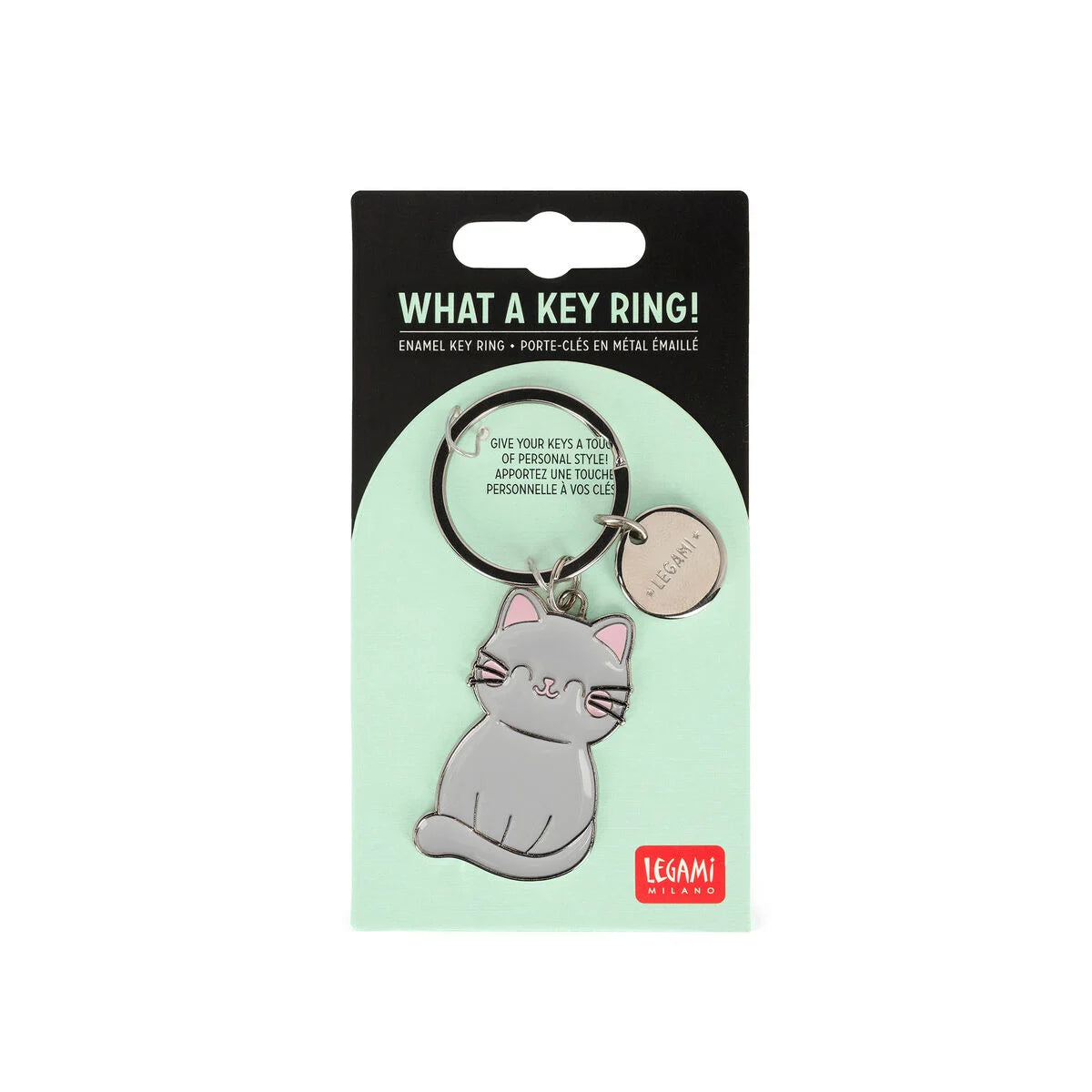 LEGAMI - Portachiavi in Metallo Smaltato What a Key Ring! Kitty