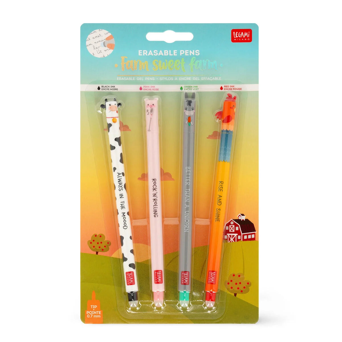 LEGAMI - Set Penne Cancellabili Animali della Fattoria – 4 pz