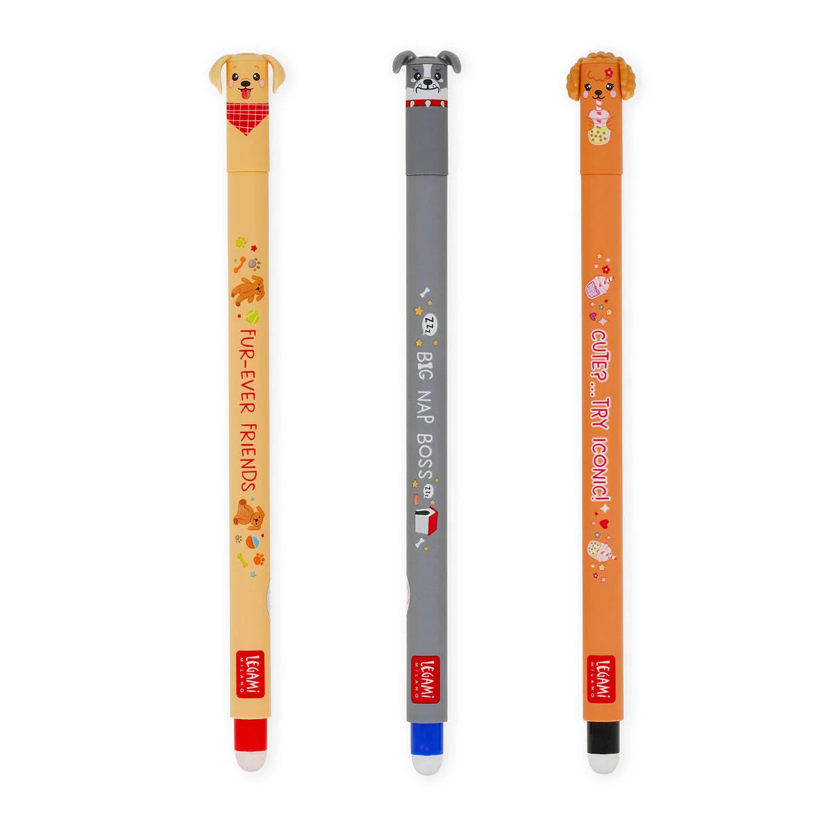 LEGAMI - Set di 3 Penne Cancellabili - Erasable Pen - Fur-ever Friends
