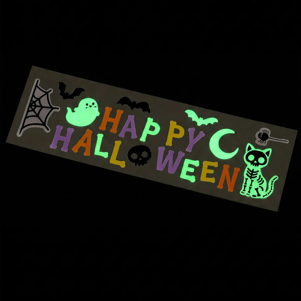 Legami Halloween - Set di 29 Adesivi in Gel Fosforescenti per Finestre - Windo-Glow - Happy Halloween