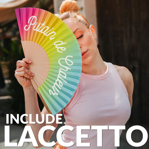 Fisura Ventaglio "Putain de chaleur" arcobaleno