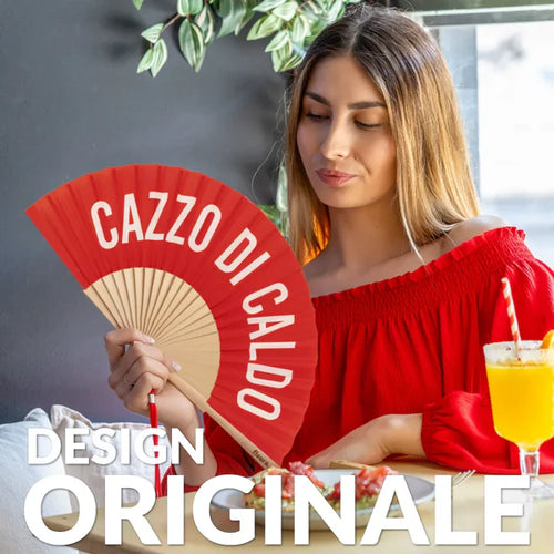 Fisura - Ventaglio "Cazzo di caldo" rosso