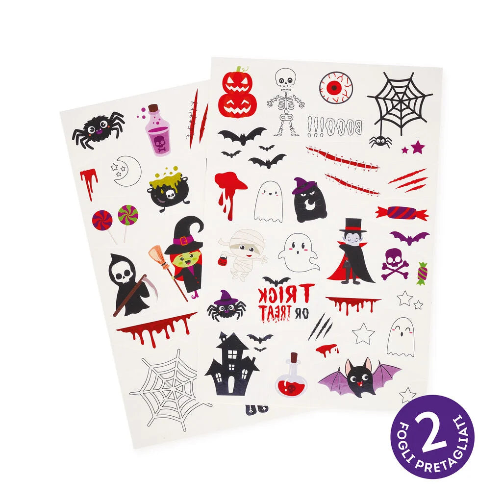 Legami Halloween - Set di Tatuaggi Temporanei Halloween - Oltre 50 Tattoo Fosforescenti