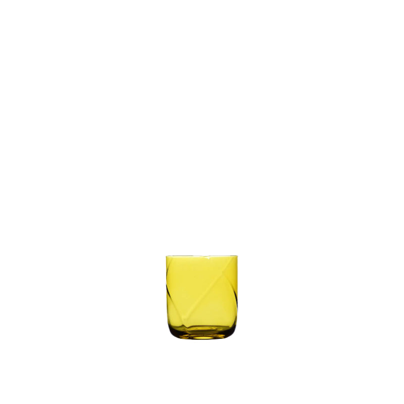 ICHENDORF - Riga, bicchiere da acqua di design in vetro soffiato - TUMBLER GIALLO CITRINO