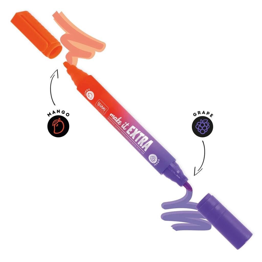 Legami Make It Extra – Evidenziatore gigante profumato arancione e viola