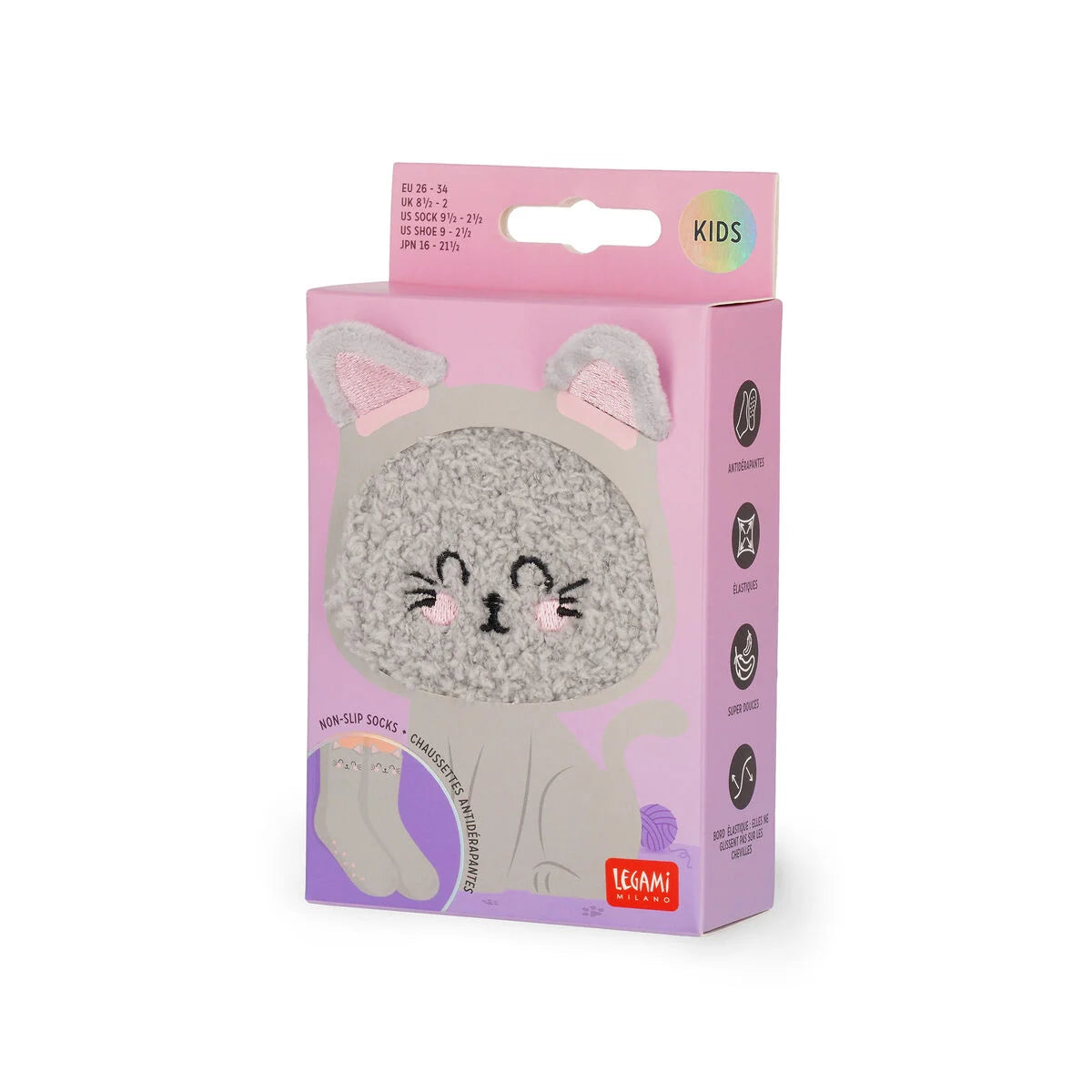 LEGAMI - IT'S A MATCH! - Calzini Antiscivolo Kids tg.26-34 KITTY