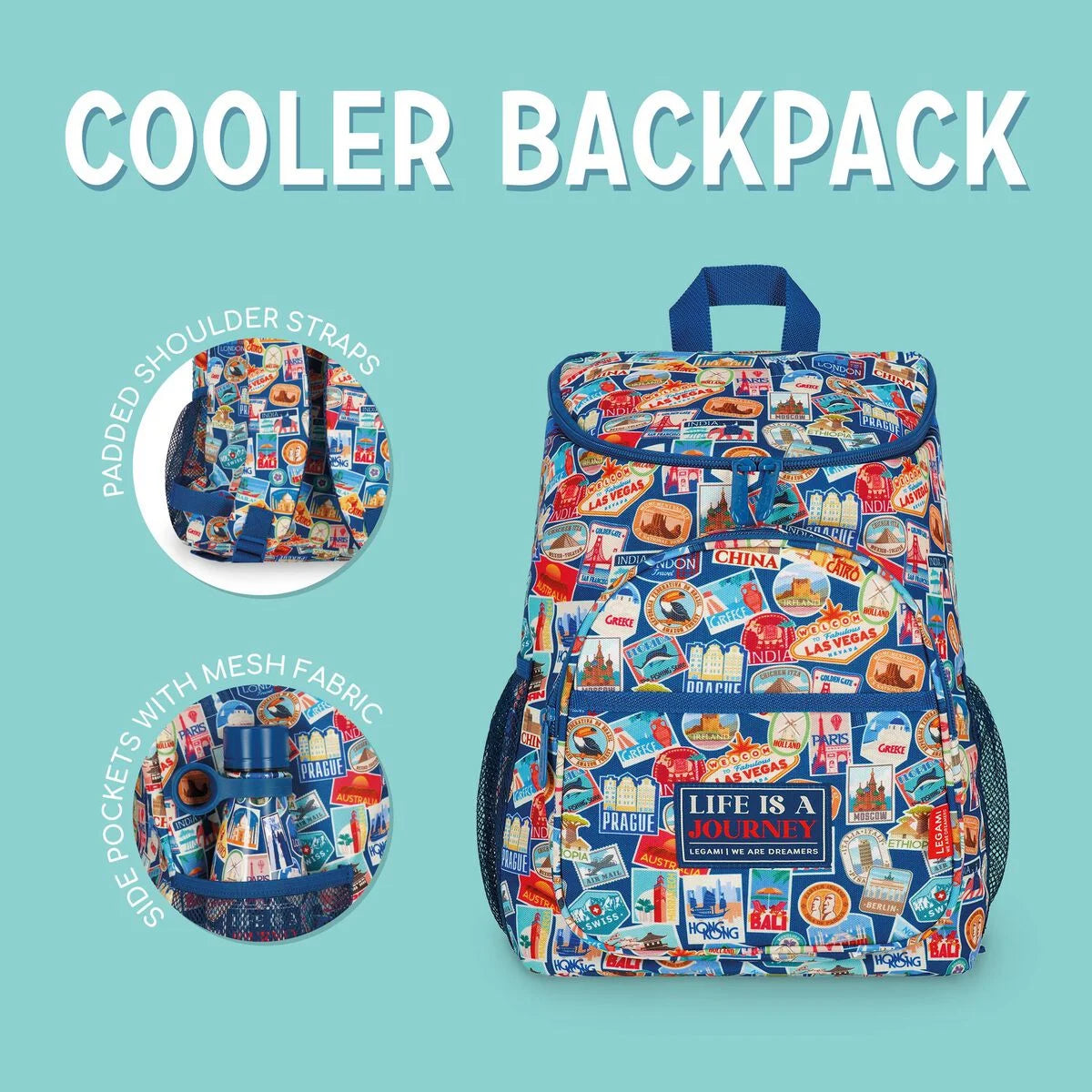 LEGAMI - Zaino Termico Travel Stickers - Cooler Backpack