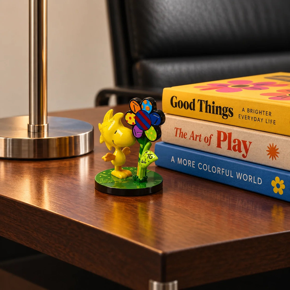 JIM SHORE - BRITTO - WOODSTOCK WITH FLOWER MINI FIGURINE