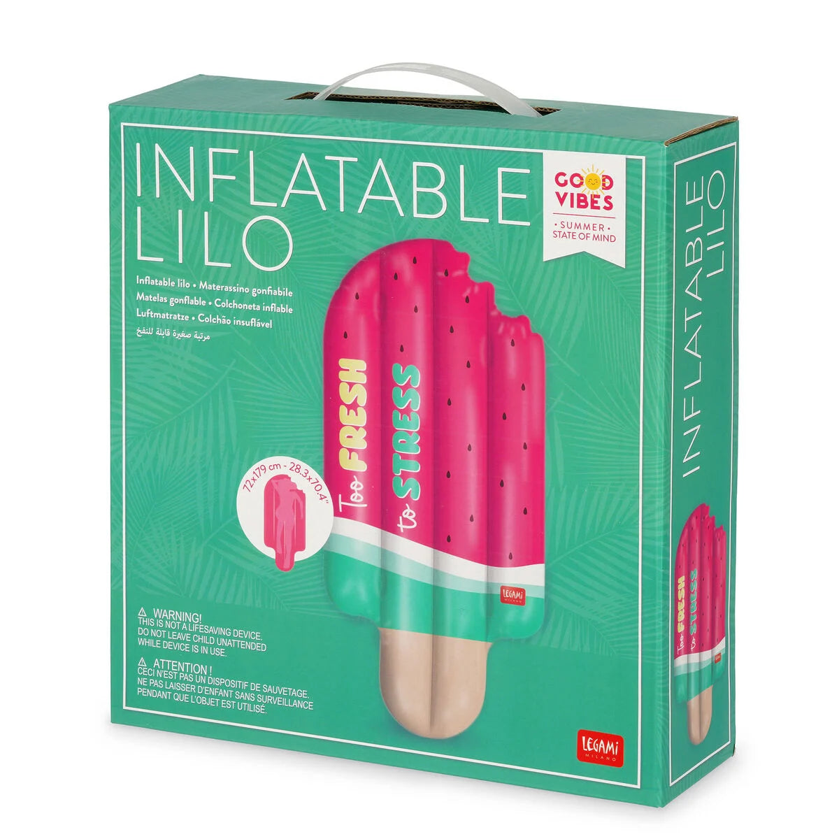 LEGAMI Materassino Gonfiabile Watermelon – Galleggiante Mare e Piscina