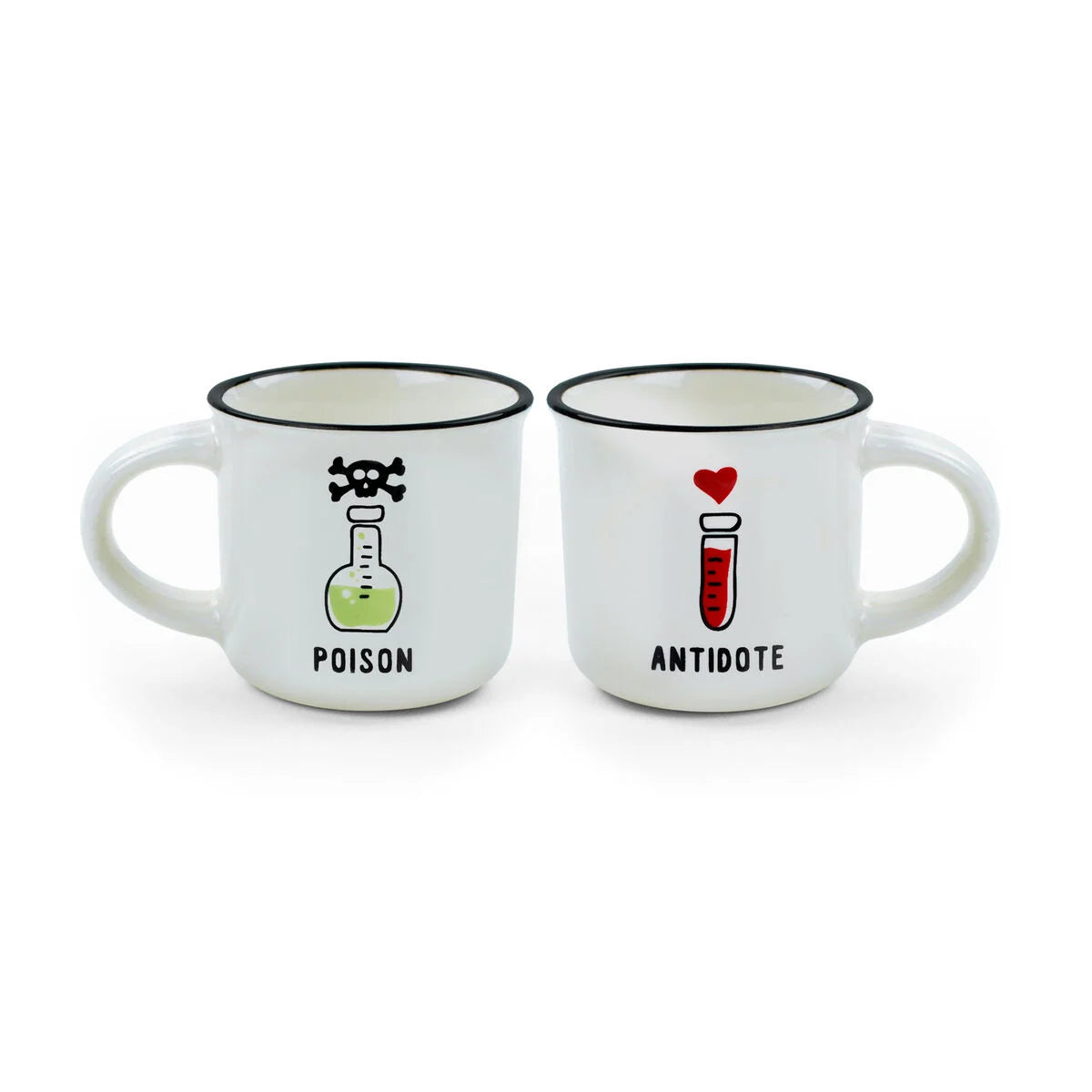 LEGAMI Set di 2 Tazzine da Caffè - Poison and Antidote - Espresso For Two