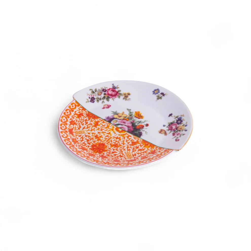 SELETTI PIATTINO PER IL PANE IN PORCELLANA "HYBRID" CM 15 × 14,5 h 1,8 - OLIVIA
