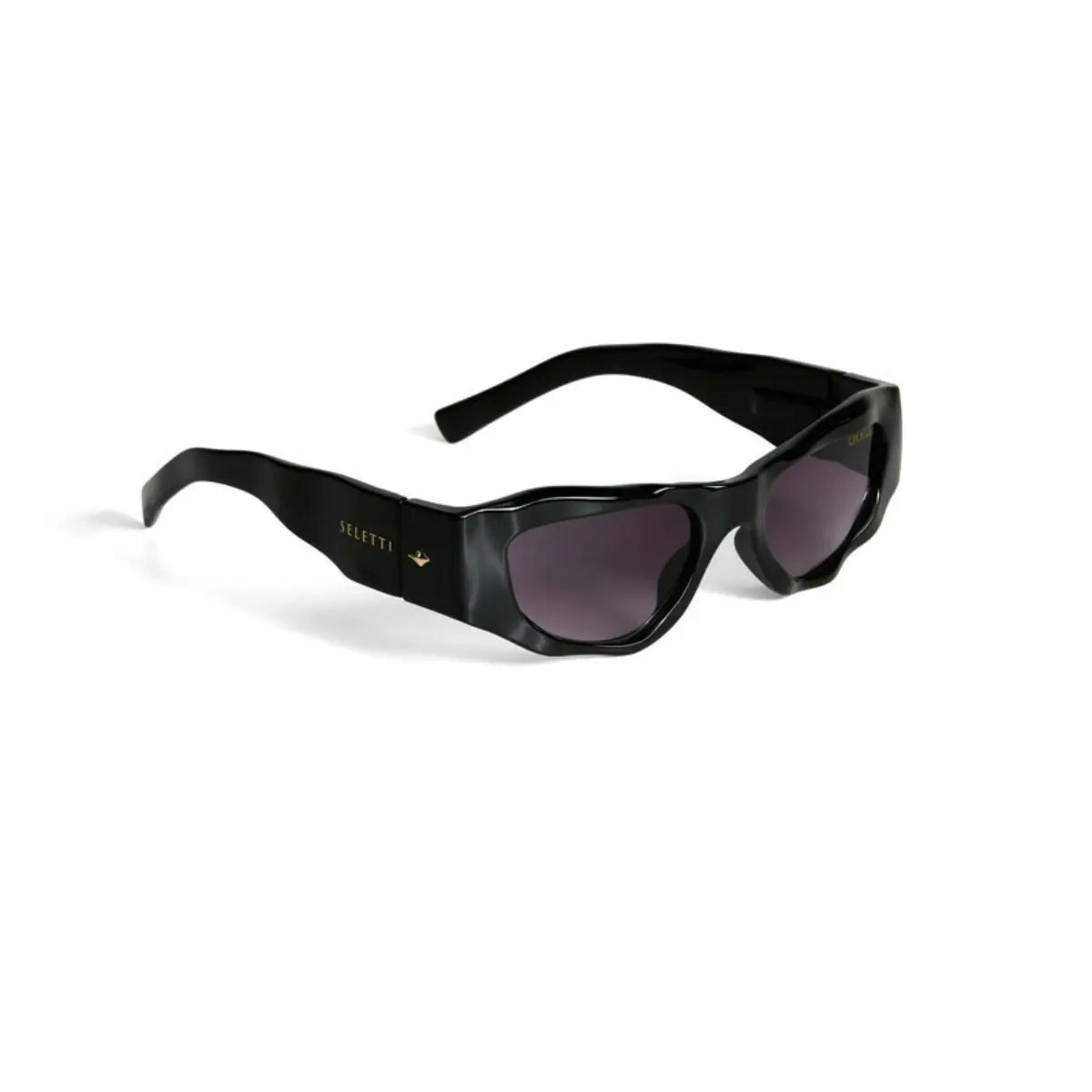 SELETTI X OKKIA - Occhiali da sole Colorado - Montatura nera - Lenti sfumate nere - Finitura lucida