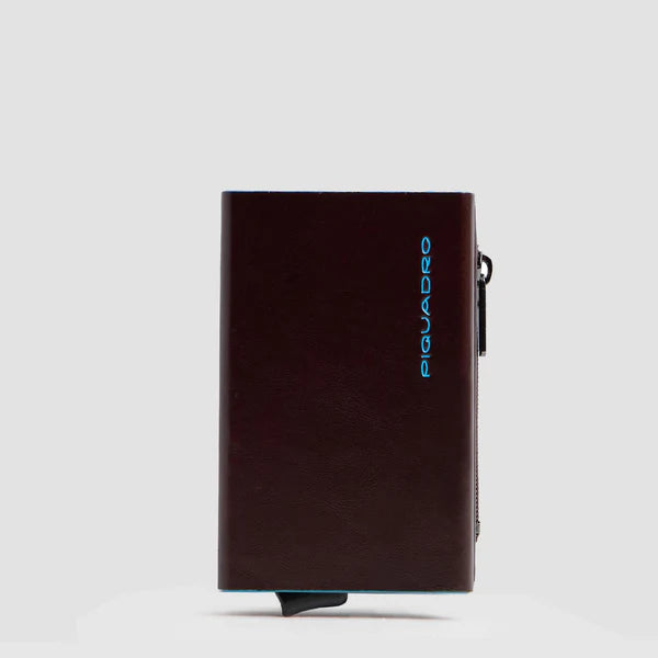 Piquadro Portafoglio Compatto Uomo in Metallo e Pelle con Portacarte Automatico e RFID | PP5585B2BLR
