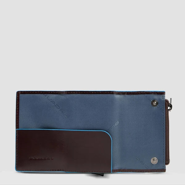 Piquadro Portafoglio Compatto Uomo in Metallo e Pelle con Portacarte Automatico e RFID | PP5585B2BLR