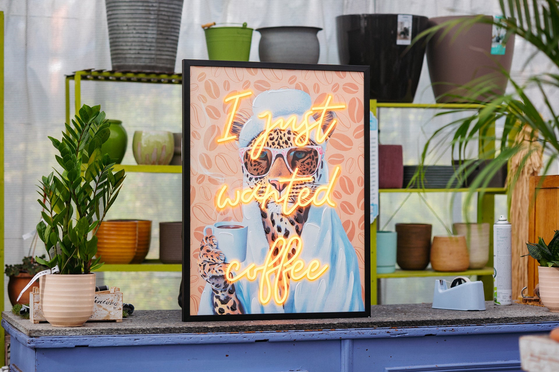 Palais Royal Quadro LED Need Coffee 60x80 cm
