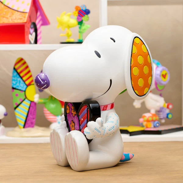 JIM SHORE BRITTO SNOOPY STATUE WITH BRITTO HEART