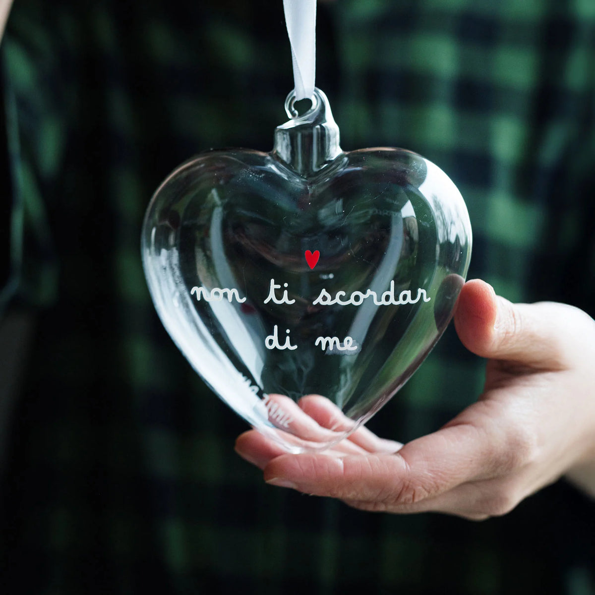 Simple Day Pallina a Cuore in Vetro Borosilicato 11 cm - Non ti scordar di me