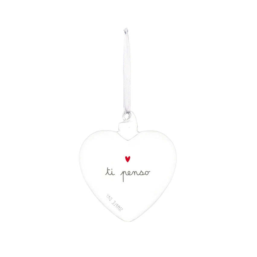Simple Day Pallina a Cuore in Vetro Borosilicato 11 cm - Ti penso