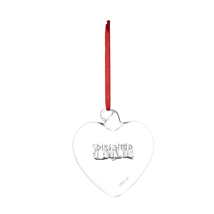 SIMPLE DAY - Pallina Decorativa in Vetro Borosilicato – Decoro Amicizia | 11 cm